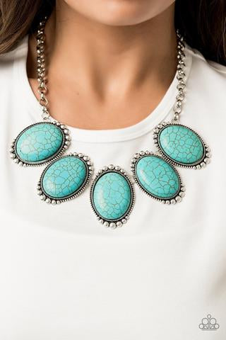 PRAIRIE GODDESS - BLUE TURQUOISE NECKLACE 