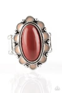 Paparazzi Beach Bloom - Brown - Silver Ring - SC Bling Boutique