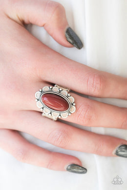 Paparazzi Beach Bloom - Brown - Silver Ring - SC Bling Boutique