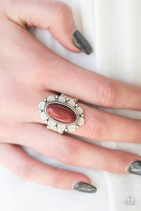 Paparazzi Beach Bloom - Brown - Silver Ring - SC Bling Boutique