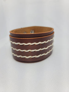 Real Ranchero - Brown Leather Urban Snap Wrap Bracelet