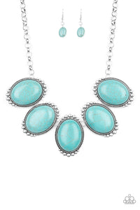 PRAIRIE GODDESS - BLUE TURQUOISE NECKLACE 