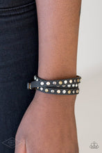 Cargar imagen en el visor de la galería, LETS GO FOR A CATWALK&quot; BLACK WRAP BRACELET