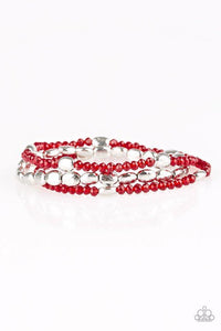 Hello Beautiful - Red Bracelet - SC Bling Boutique