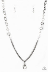 Uptown Talker White Lanyard - SC Bling Boutique