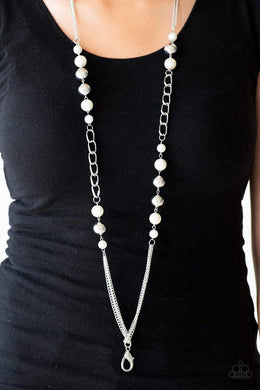 Uptown Talker White Lanyard - SC Bling Boutique
