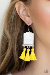Tassel Retreat - Yellow earring - SC Bling Boutique