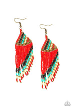 Load image into Gallery viewer, Bodaciously Bohemian - Red earring - SC Bling Boutique