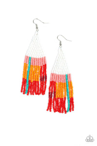 Beaded Boho - White earring - SC Bling Boutique