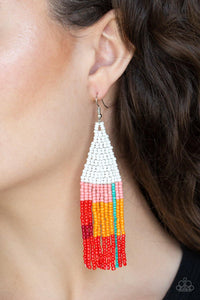 Beaded Boho - White earring - SC Bling Boutique