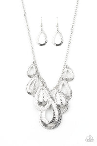 Teardrop Tempest Silver Necklace