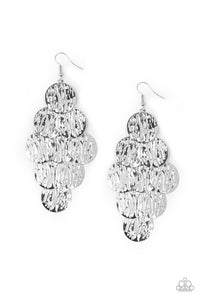 Uptown Edge - Silver Earrings Paparazzi Accessories - SC Bling Boutique