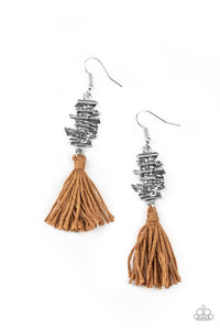 Tiki Tassel - brown earring - SC Bling Boutique