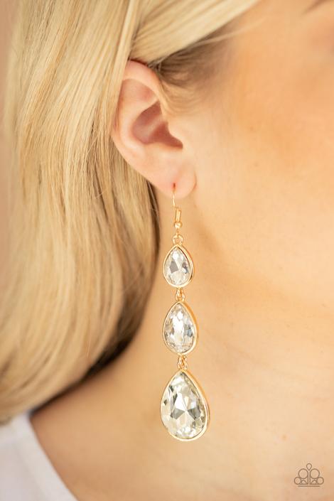 Paparazzi Metro Momentum - Gold Teardrop Earrings - SC Bling Boutique