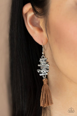Tiki Tassel - brown earring - SC Bling Boutique
