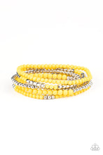 Load image into Gallery viewer, Stacked Showcase - Yellow bracelet - SC Bling Boutique