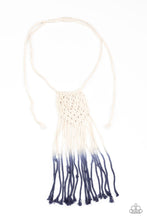 Load image into Gallery viewer, Surfin The Net -  Blue Macramé Necklace