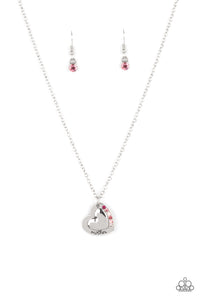 Happily Heartwarming - Pink necklace