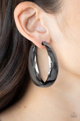 Flat Out Flawless - Black Earrings