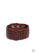 Cargar imagen en el visor de la galería, LEATHER LUMBERYARD - BROWN URBAN WRAP BRACELET -