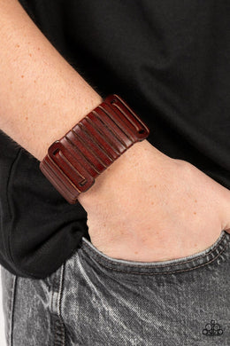 LEATHER LUMBERYARD - BROWN URBAN WRAP BRACELET -