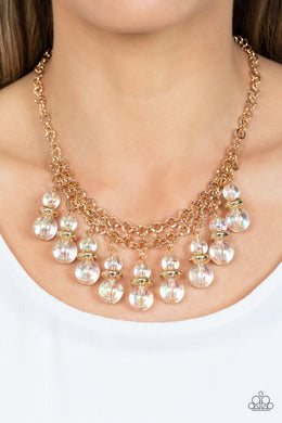 Deep Space Diva - Gold Necklace - 