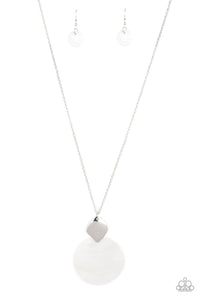 Paparazzi Tidal Tease - White - Necklace & Earrings - SC Bling Boutique