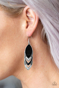 High - End Highness Black Earring - SC Bling Boutique