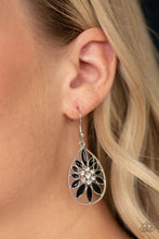 Load image into Gallery viewer, Floral Morals Black Earring - SC Bling Boutique