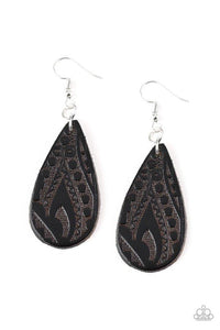 Get In The Groove - Black Earringo - SC Bling Boutique