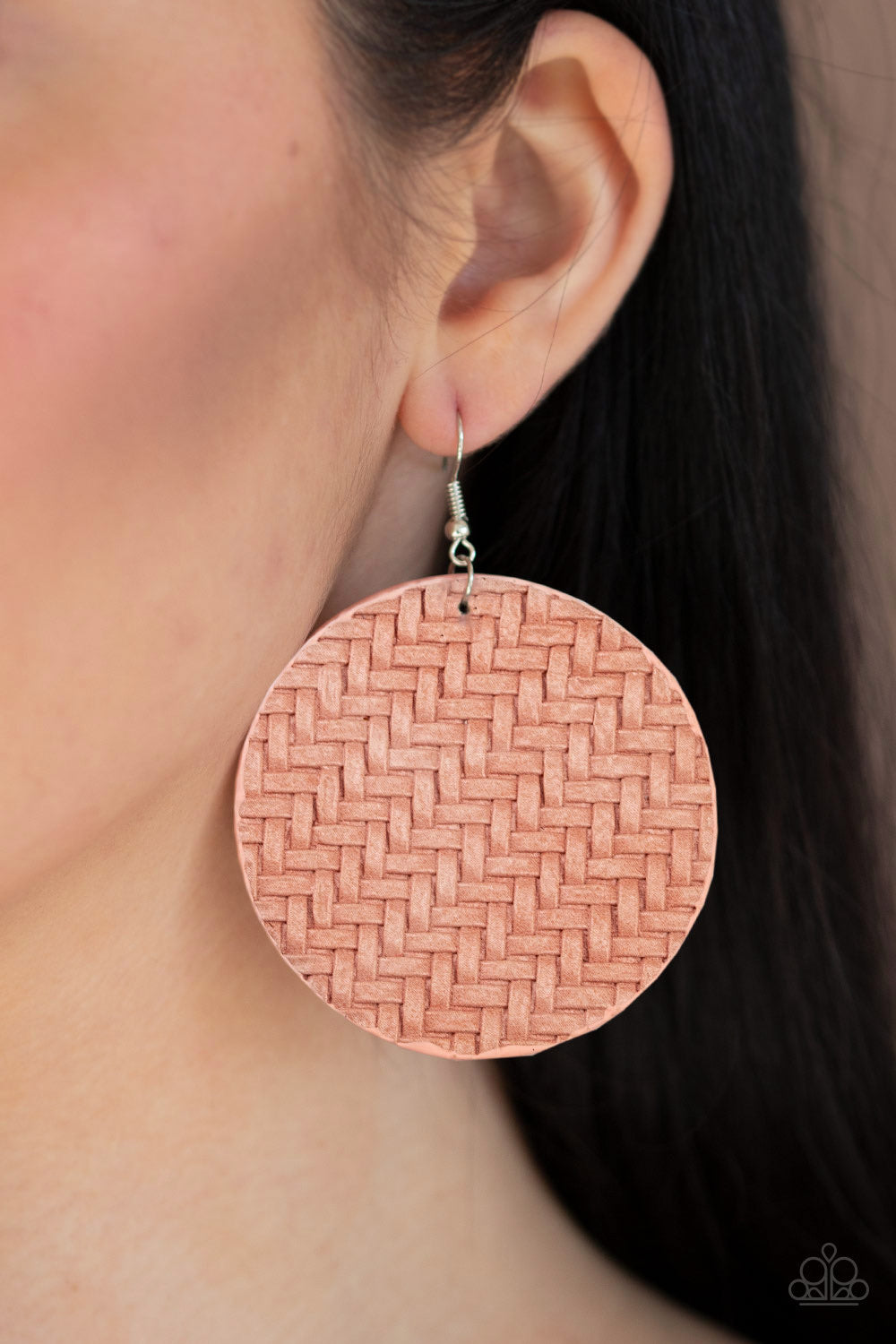 Plaited Plains Pink Earring - SC Bling Boutique