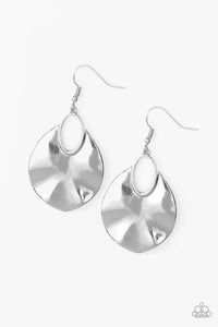 Ruffled Refinery Silver Earring - SC Bling Boutique