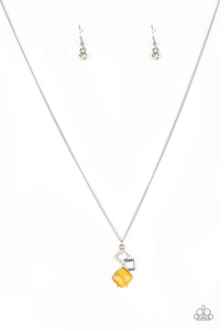 Stylishly Square - Yellow Necklace - SC Bling Boutique