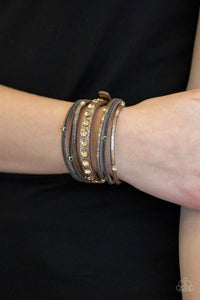 Catwalk It Off - Brown Urban Bracelet - SC Bling Boutique