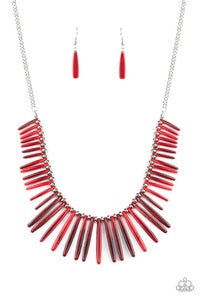 Out of My Element Red Necklace - SC Bling Boutique