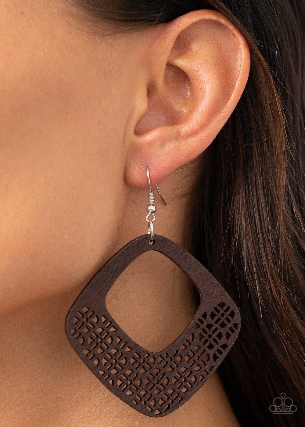 Wood You Rather - Brown Earring - SC Bling Boutique