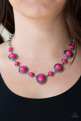 Voyager Vibes - Pink Necklace - SC Bling Boutique