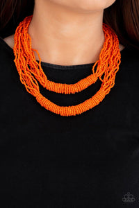 Right As RAINFOREST Orange Necklace - SC Bling Boutique