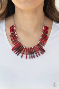 Out of My Element Red Necklace - SC Bling Boutique