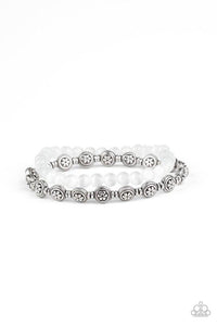 Dewy Dandelions - White Bracelet - SC Bling Boutique