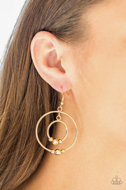 Center of Attraction Gold Earring - SC Bling Boutique