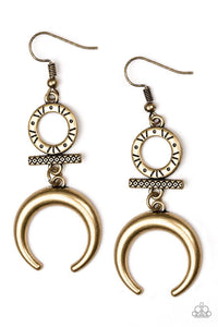 Majestically Moon Child - Brass Earring - SC Bling Boutique