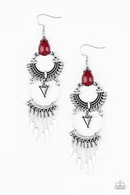 Progressively Pioneer - Red Earring - SC Bling Boutique