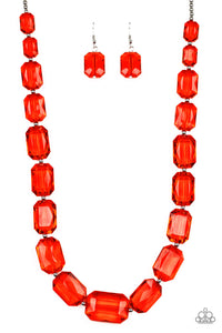 ICE Versa Red Necklace - SC Bling Boutique