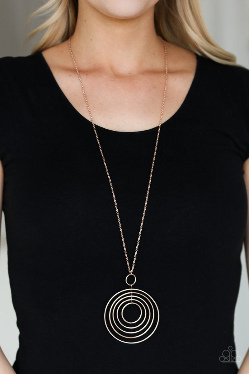 Running Circles In My Mind Rose Gold Necklace - SC Bling Boutique