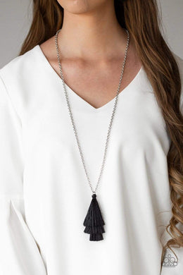 Paparazzi Triple The Tassel - Black - SC Bling Boutique