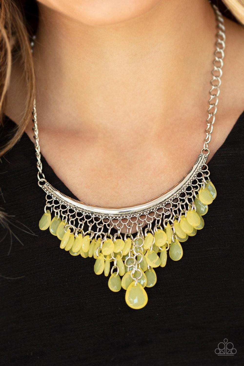 Rio Rainfall Yellow Necklace - SC Bling Boutique