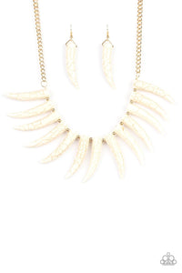 Tusk Tundra - White Necklace - SC Bling Boutique