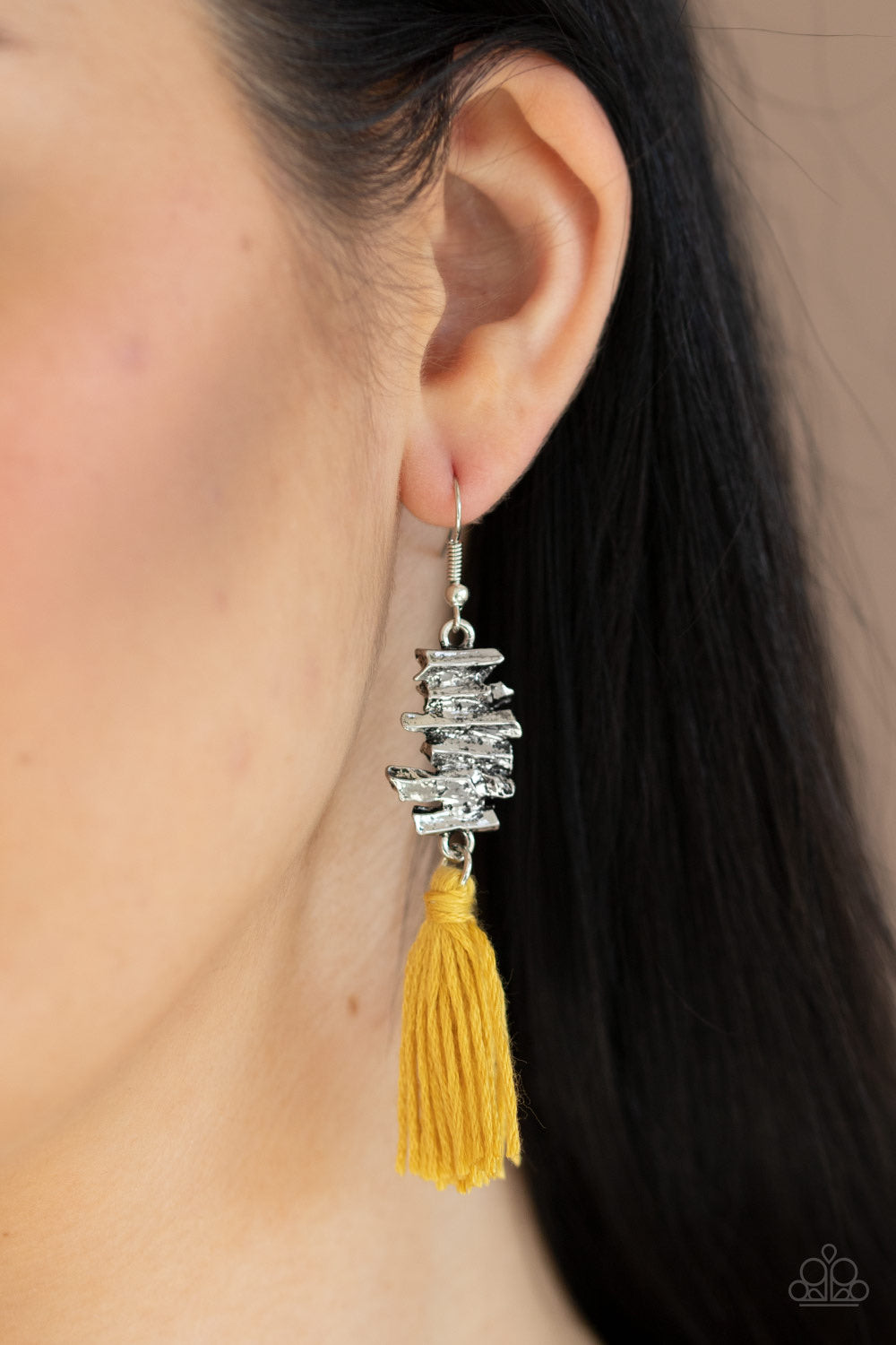 Tiki Tassel Earring Yellow - SC Bling Boutique