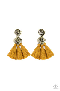 Tenacious Tassel Yellow Earring - SC Bling Boutique